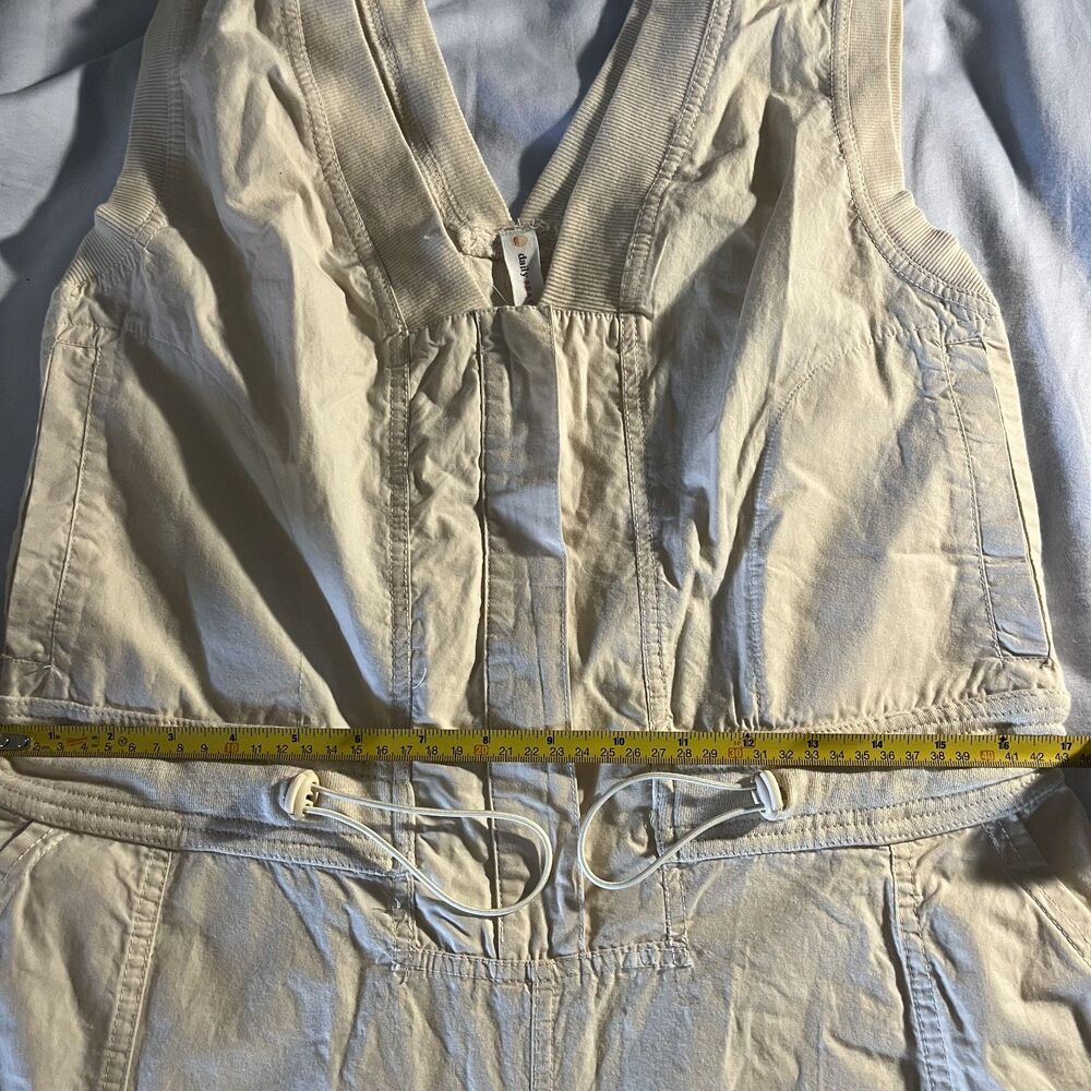 Daily Practice Anthropologie Soller Drawstring Jumpsuit Cream Women’s Small - Picture 9 of 16